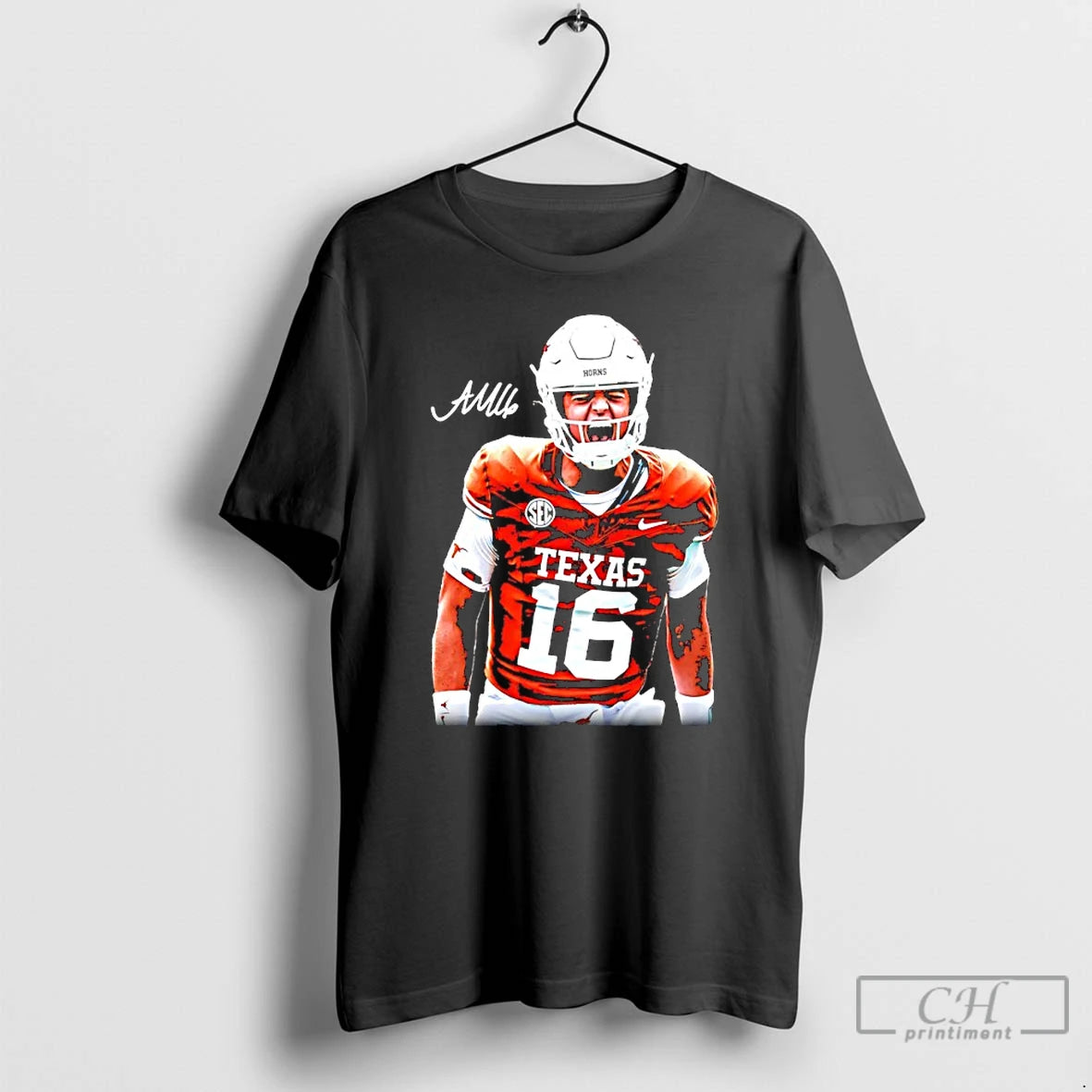 Classic Arch Manning Texas Longhorns Locked In Signature T-Shirts, Hoodie, Sweatshirt | PrintMintTees.com