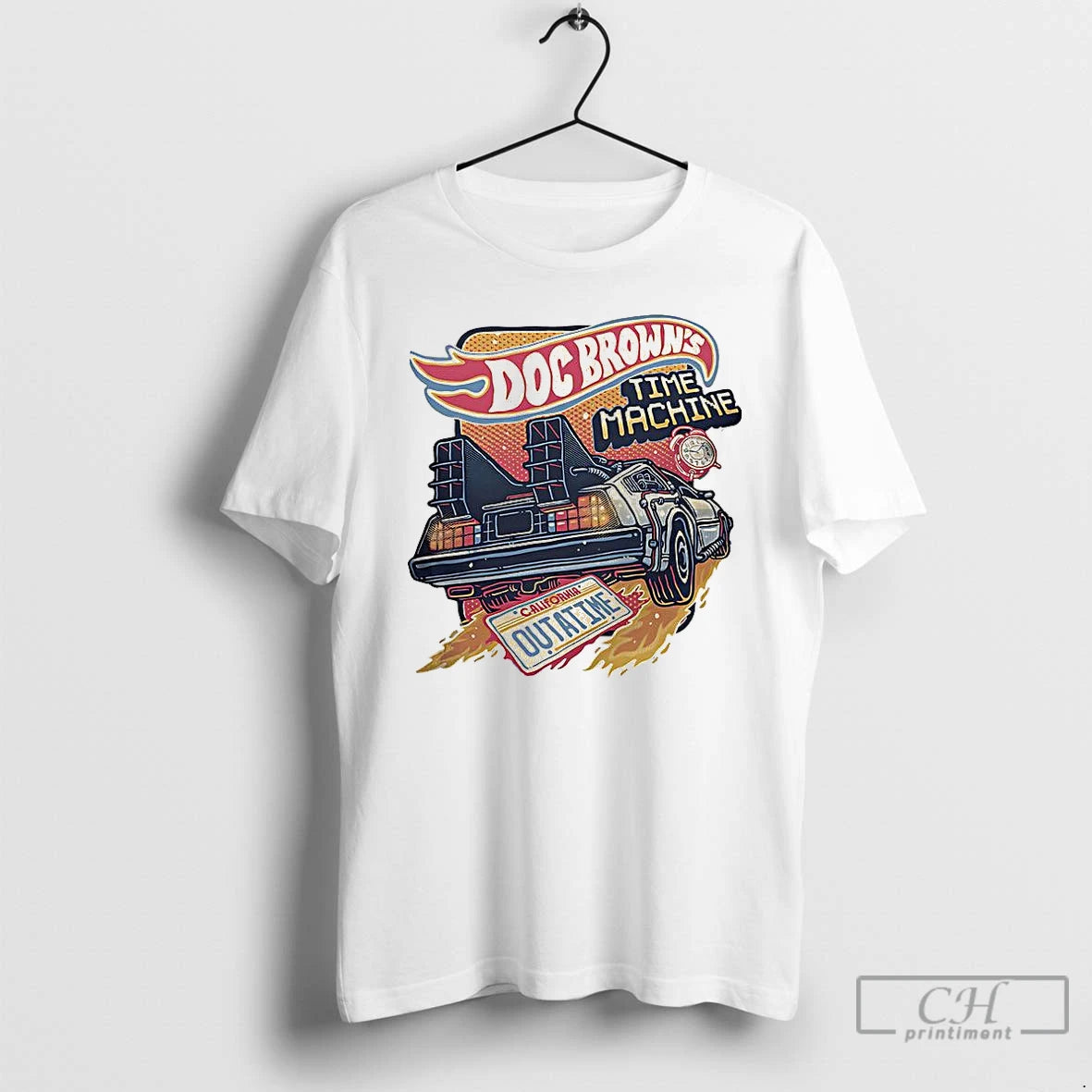 Classic Blazing Time Machine Back To The Future Doc Browns Retro T-Shirts, Hoodie, Sweatshirt | PrintMintTees.com