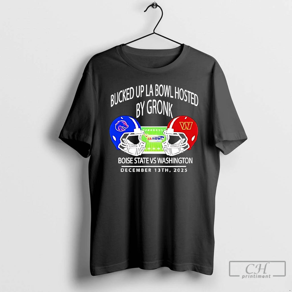 Classic Boise State Broncos Vs Washington Huskies 2025 Bucked Up La Bowl Helmets T Shirts Hoodie, Sweatshirt