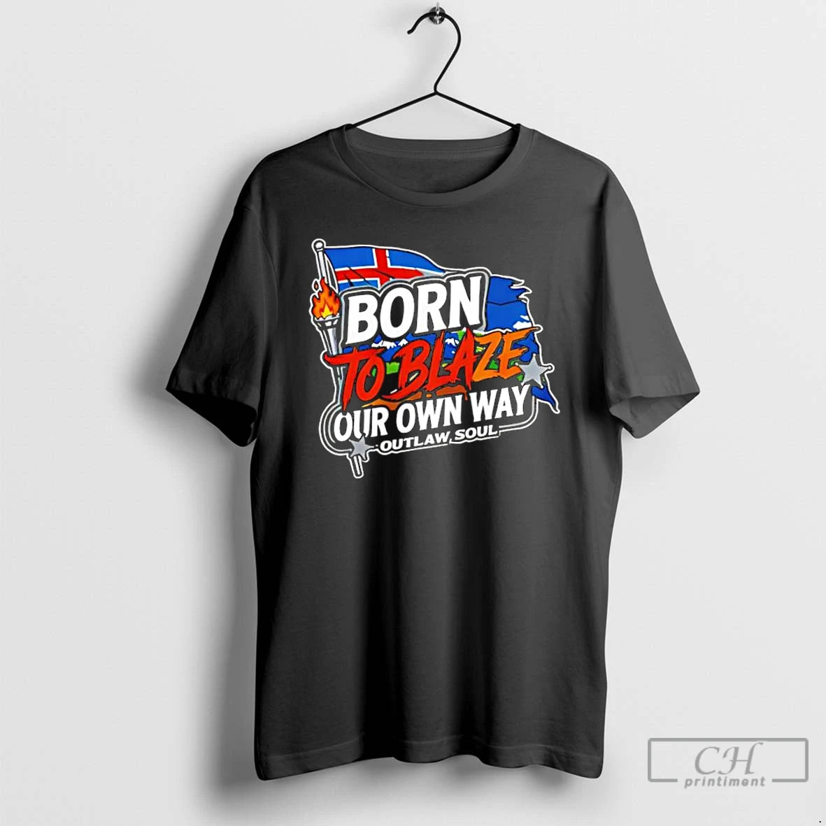 Classic Born To Blaze Our Own Way Outlaw Soul T-Shirts, Hoodie, Sweatshirt | PrintMintTees.com