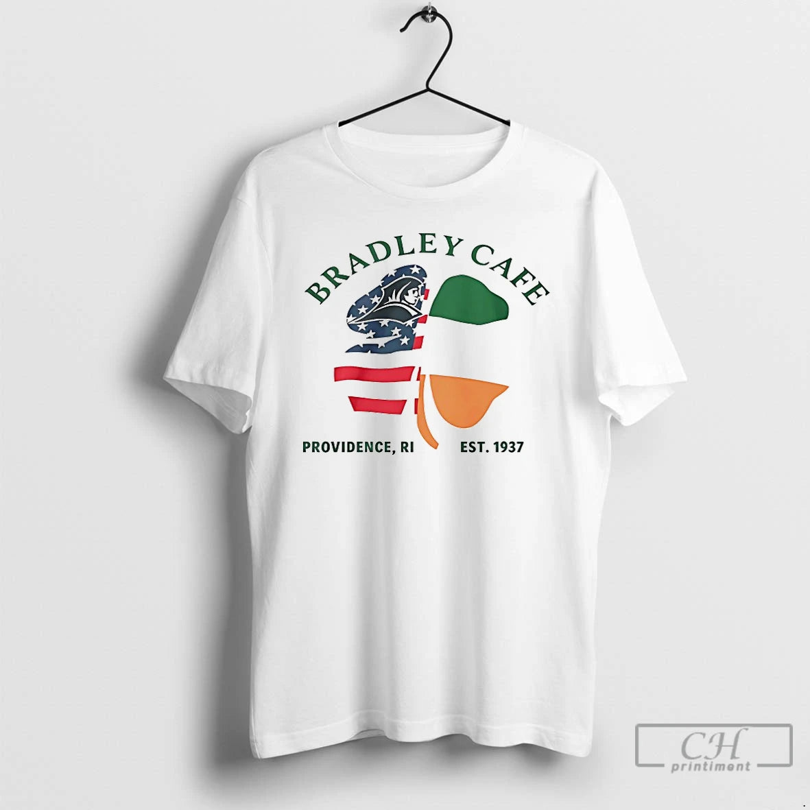 Classic Bradley Cafe Providence Ri Est 1937 Shamrock Usa Ireland Flag T-Shirts, Hoodie, Sweatshirt | PrintMintTees.com