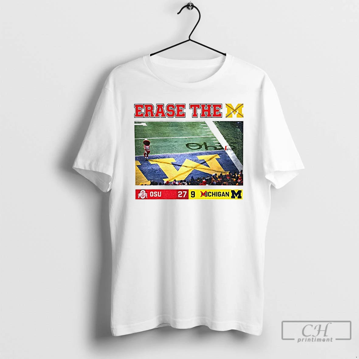 Classic Brutus Vs Michigan Game Day 27 9 Erase The M Sports T Shirts Sweater Hoodie, Sweatshirt | PrintMintTees.com