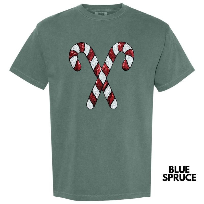 Classic Candy Cane Sequin Patch Comfort Colors T-Shirts, Hoodie, Sweatshirt