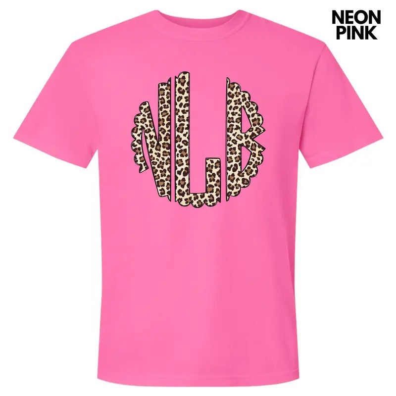 Classic Cheetah Monogram Comfort Colors T-Shirt 'NLB' Hoodie Sweatshirt | PrintMintTees.com
