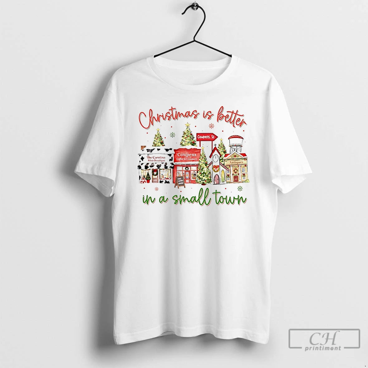 Classic Christmas Is Better In A Small Town Christmas T-Shirts, Hoodie, Sweatshirt | PrintMintTees.com