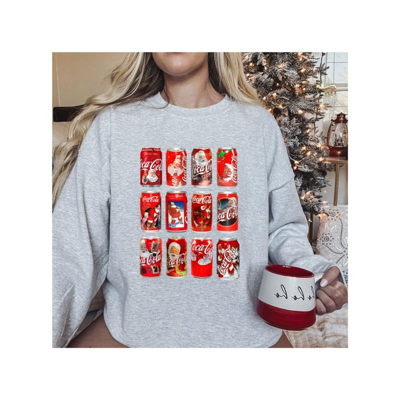 Classic Christmas Santa Coke Can Sweatshirt Shirt Hoodie | PrintMintTees.com