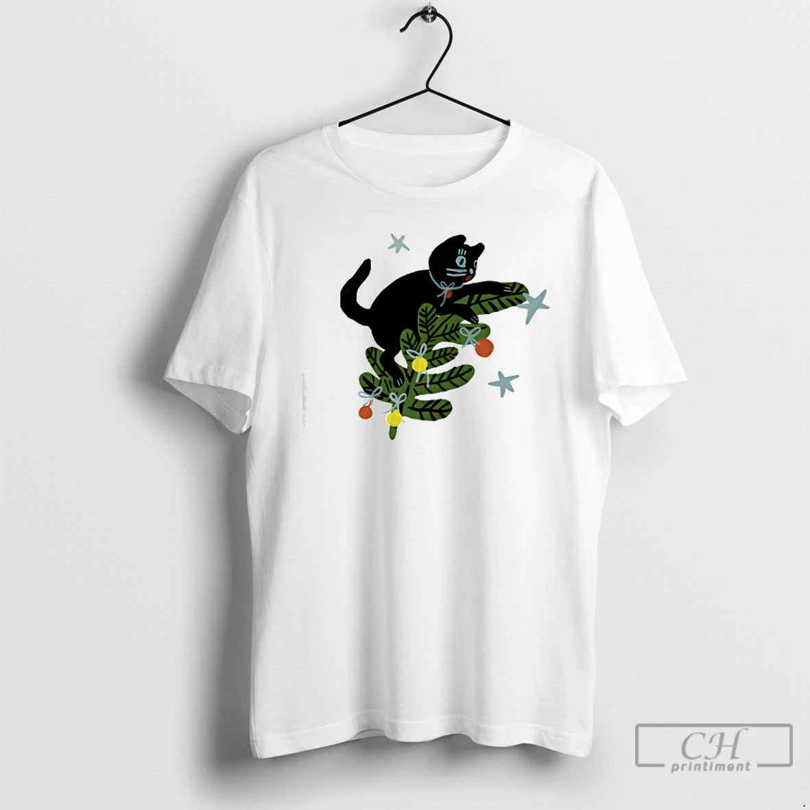 Classic Christmas Tree Cat Yarrow Goods T-Shirts, Hoodie, Sweatshirt | PrintMintTees.com