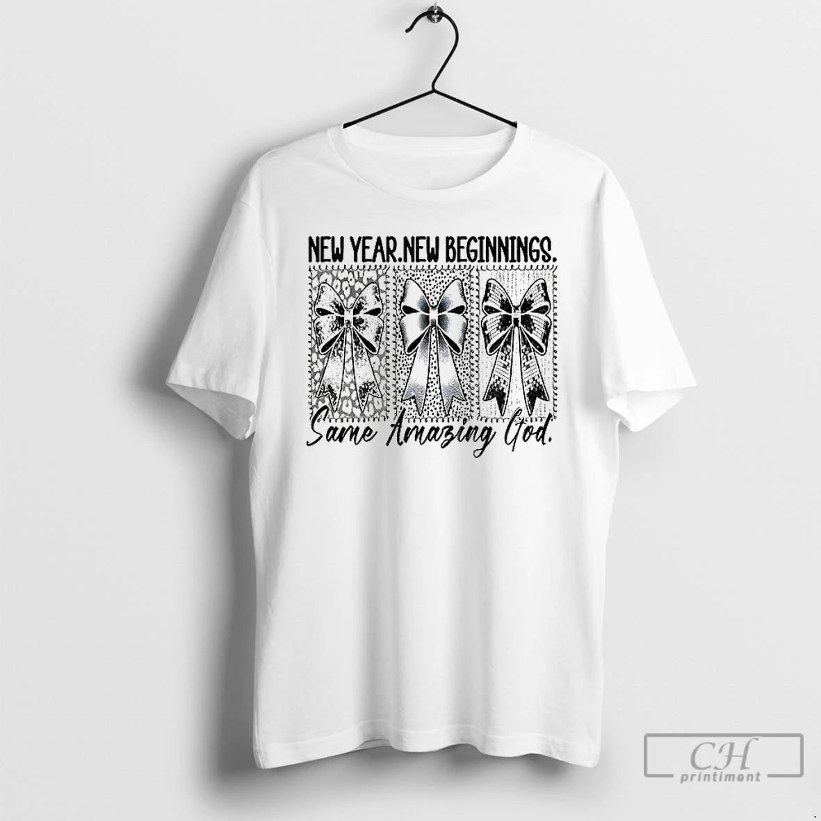 Classic Coquette Bows New Year New Beginnings Same Amazing God 2026 T-Shirts, Hoodie, Sweatshirt | PrintMintTees.com