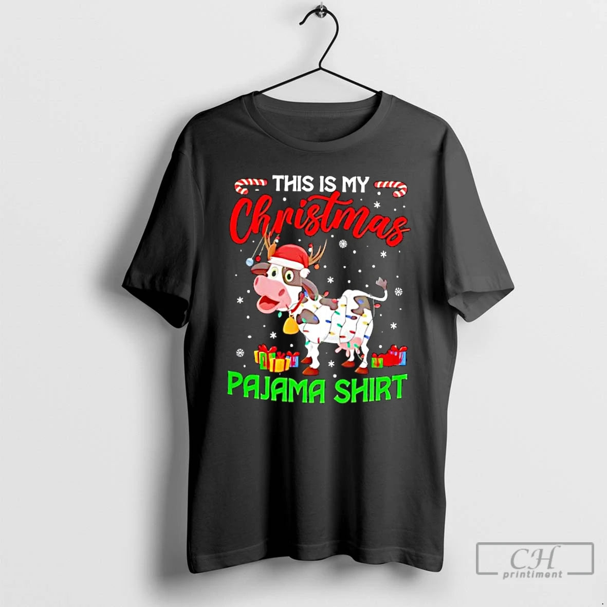 Classic Cow This Is My Christmas Pajama T-Shirts, Hoodie, Sweatshirt | PrintMintTees.com
