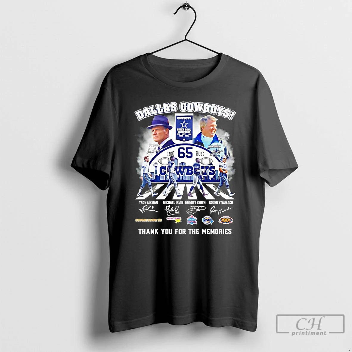 Classic Dallas Cowboys 65th Anniversary 1960 2025 Thank You Signatures T-Shirts, Hoodie, Sweatshirt | PrintMintTees.com