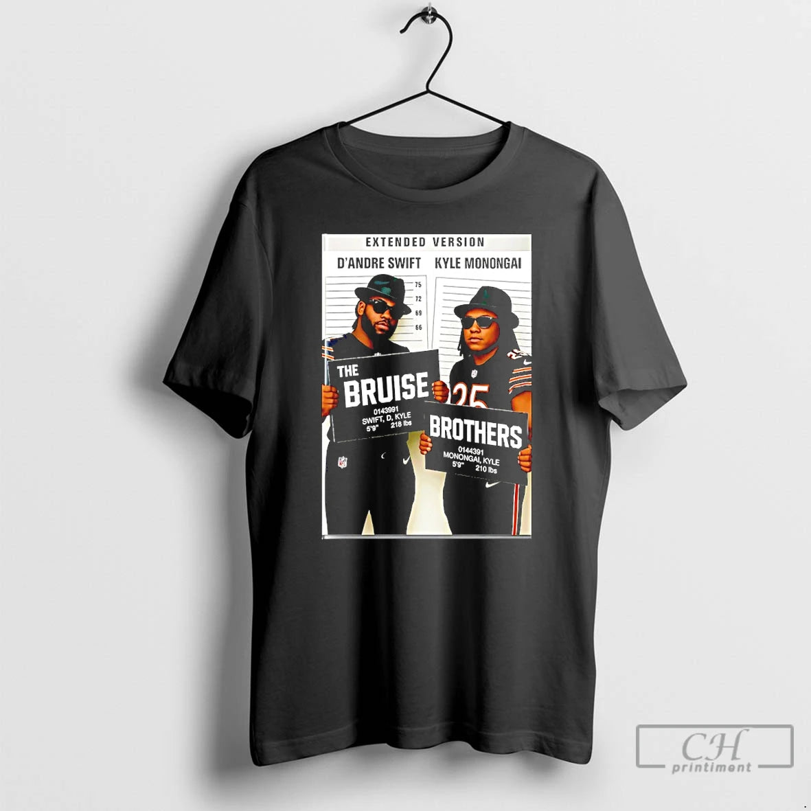 Classic Dandre Swift And Kyle Monangai Da Bears Mugshot T-Shirts, Hoodie, Sweatshirt | PrintMintTees.com