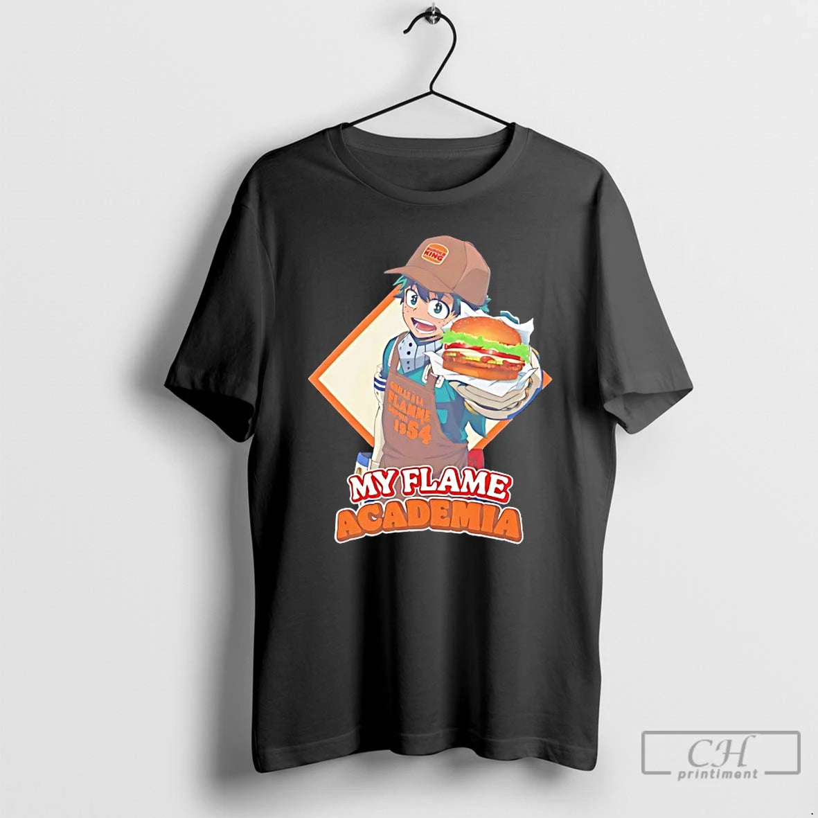 Classic Deku Burger King My Flame Academia T-Shirts, Hoodie, Sweatshirt | PrintMintTees.com