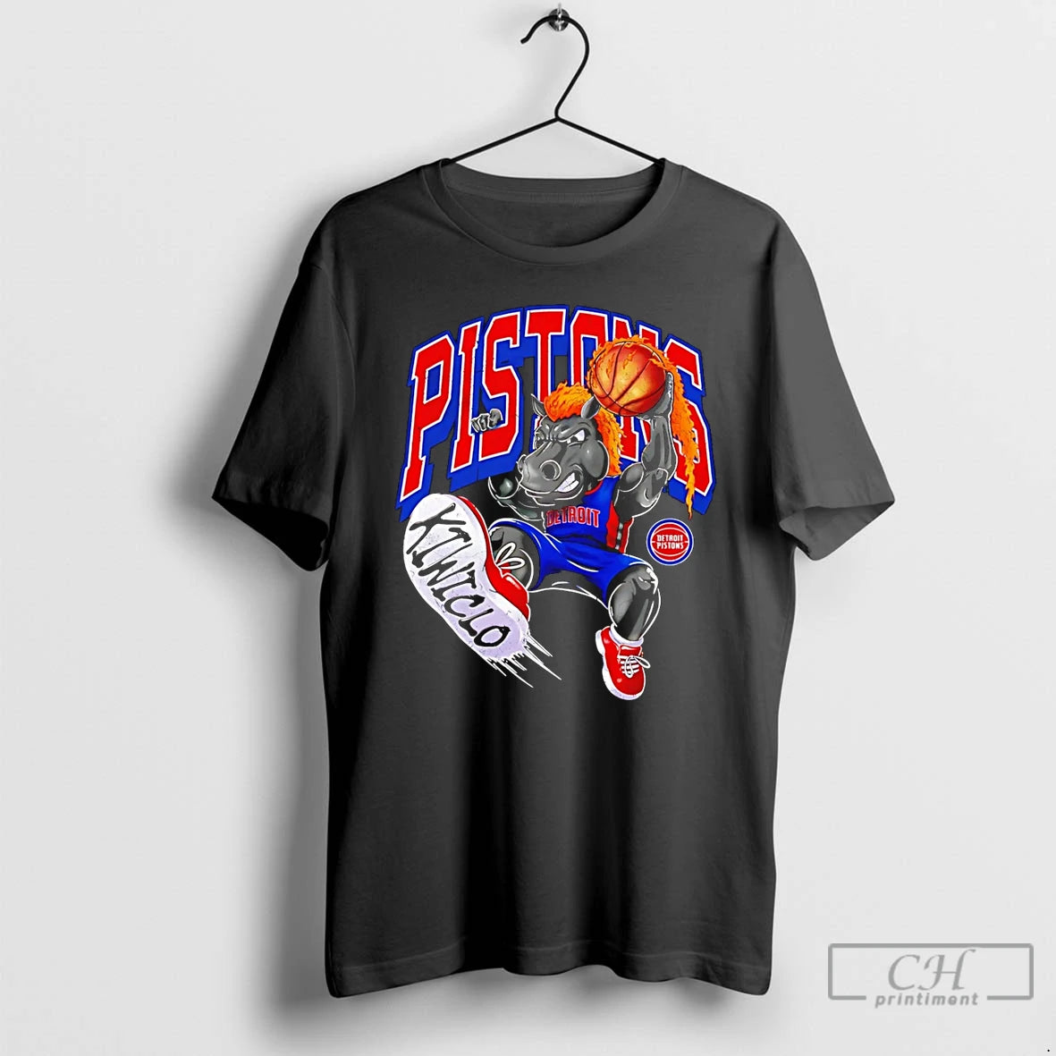 Classic Detroit Pistons Hoopers Birthday Dunk Mascot T-Shirts, Hoodie, Sweatshirt | PrintMintTees.com