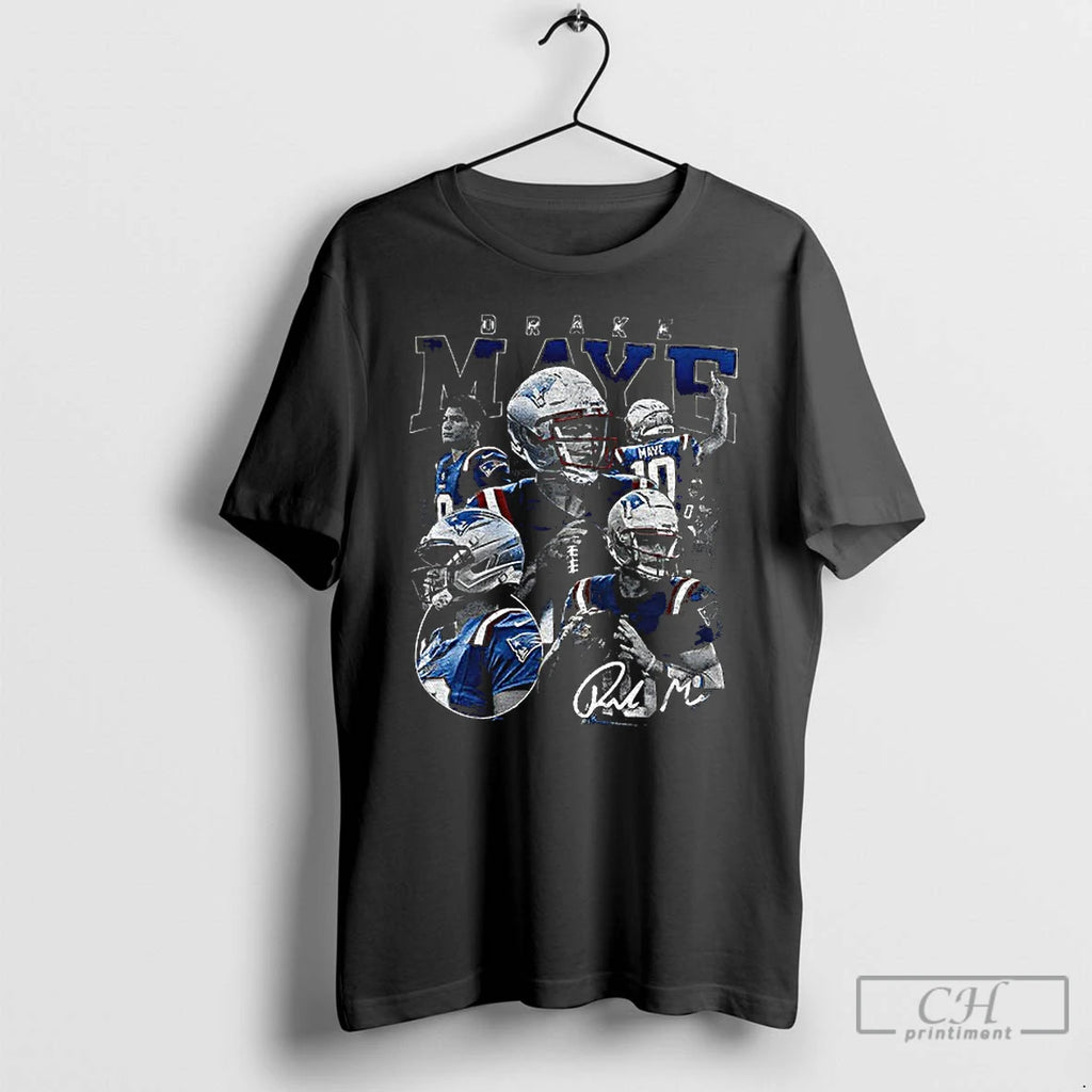 Classic Drake Maye Signature Unique Graphic T-Shirts, Hoodie, Sweatshirt | PrintMintTees.com