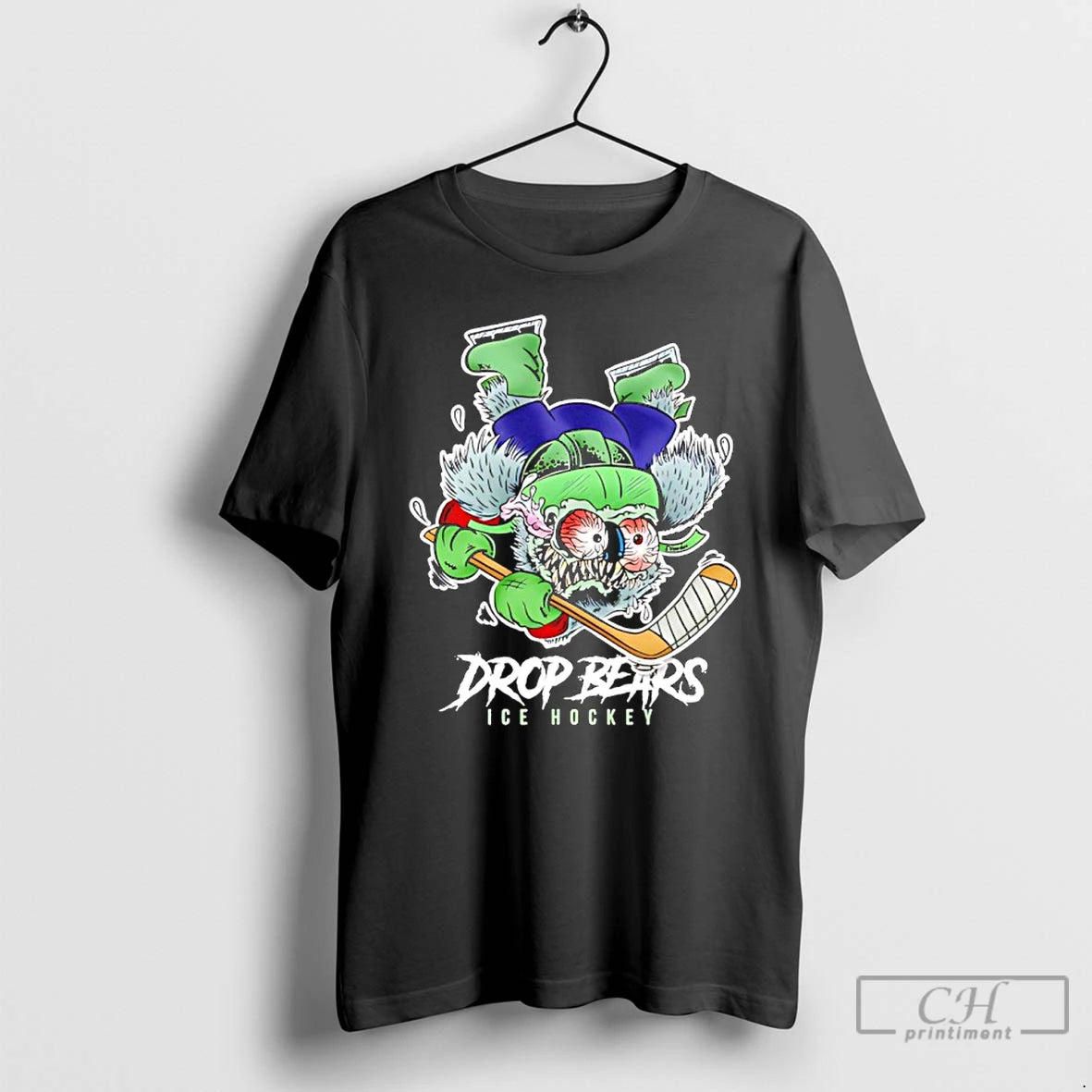 Classic Drop Bears Ice Hockey Zombie Goat Cartoon T-Shirts, Hoodie, Sweatshirt | PrintMintTees.com