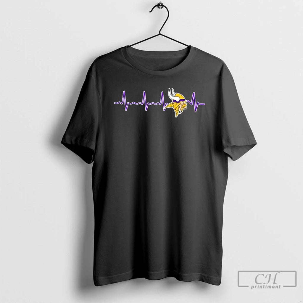 Classic Fans Heartbeat Love Minnesota Vikings Football T-Shirts, Hoodie, Sweatshirt | PrintMintTees.com