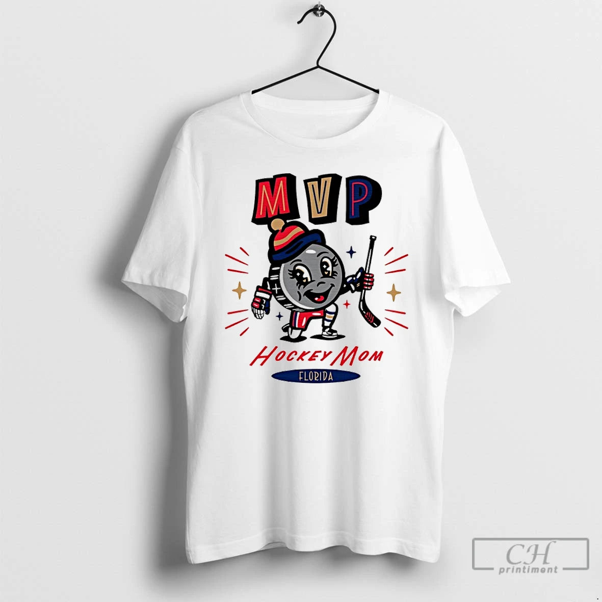 Classic Florida Hockey Mom Mvp 2025 Cartoon T-Shirts, Hoodie, Sweatshirt | PrintMintTees.com