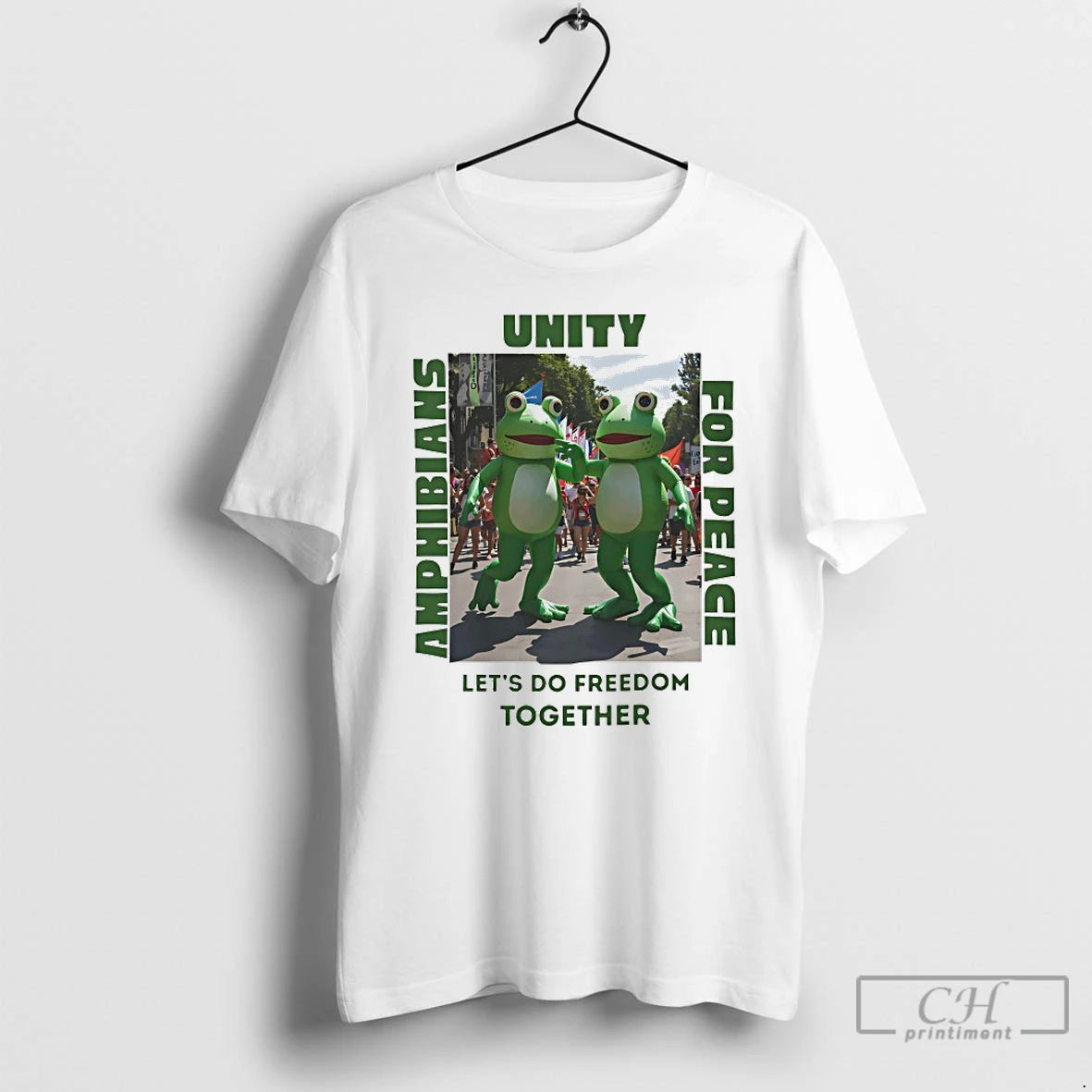 Classic Frog Amphibians Unity For Peace Lets Do Freedom Together T-Shirts, Hoodie, Sweatshirt | PrintMintTees.com