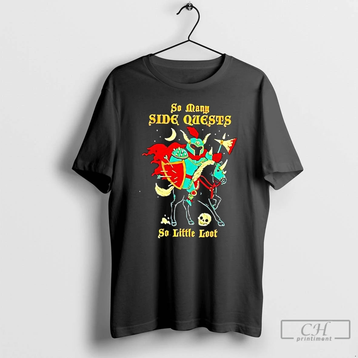Classic Funny So Many Side Quests So Little Loot Graphic T-Shirts, Hoodie, Sweatshirt | PrintMintTees.com