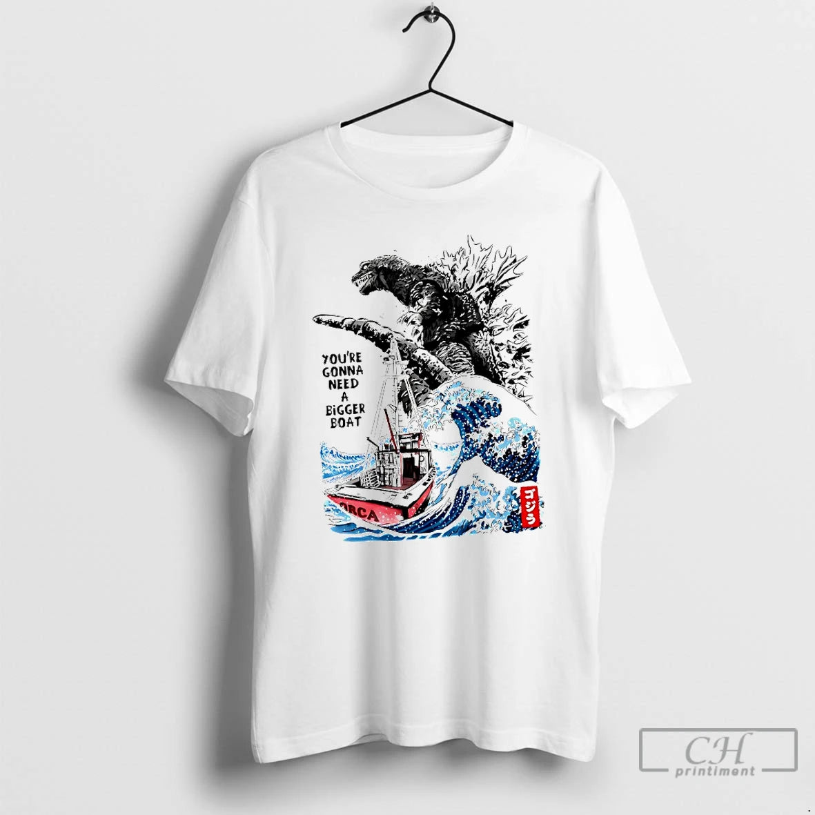 Classic Godzilla Youre Gonna Need A Bigger Boat T-Shirts, Hoodie, Sweatshirt | PrintMintTees.com