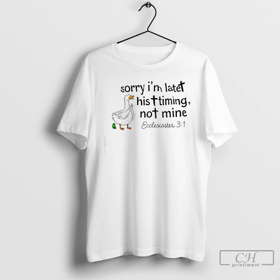 Classic Goose And Frog Sorry Im Late His Timing Not Mine Ecclesiastes T Shirts Sweater Hoodie, Sweatshirt | PrintMintTees.com