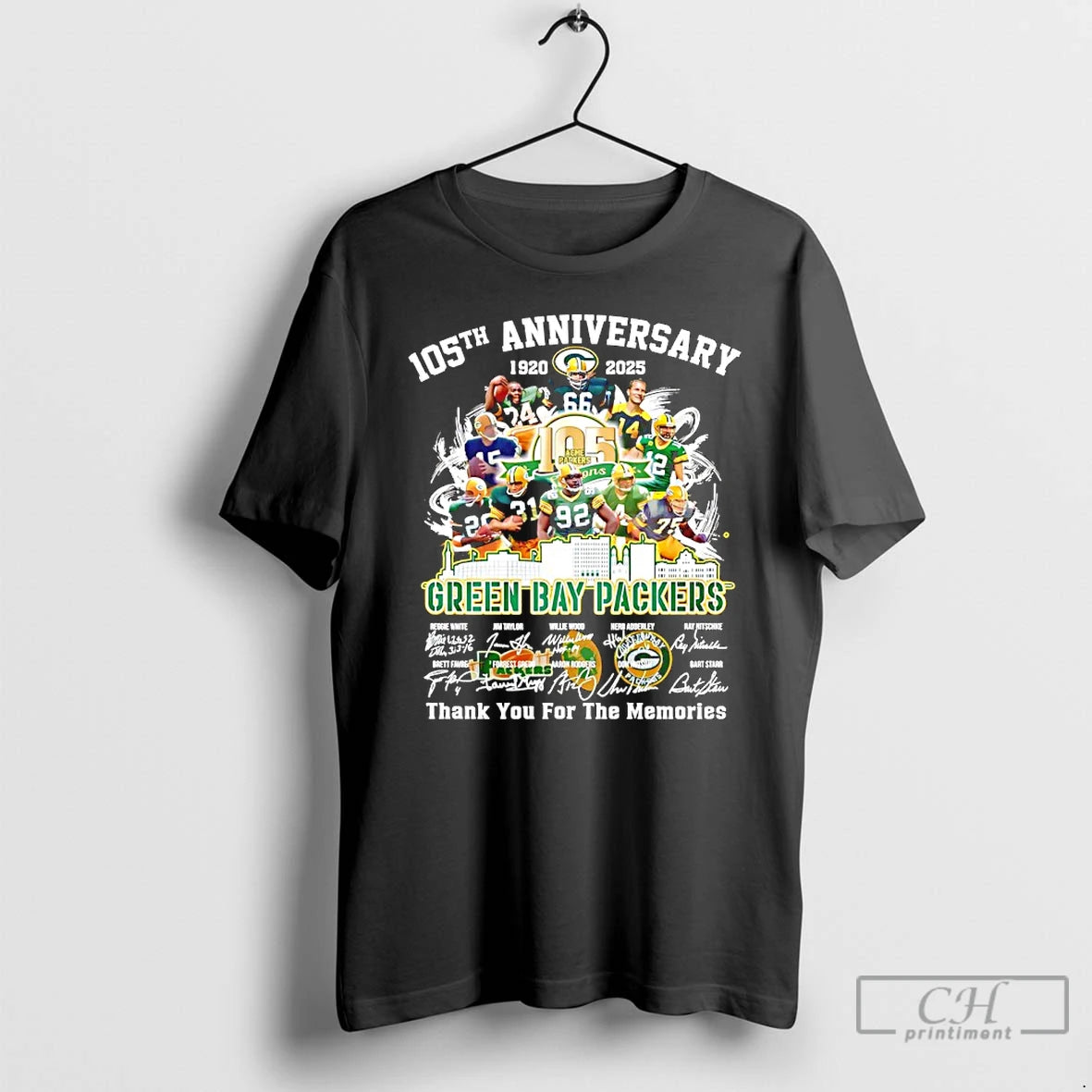 Classic Green Bay Packers 105th Anniversary 1920 2025 Thank You For The Memories T Shirts Hoodie, Sweatshirt