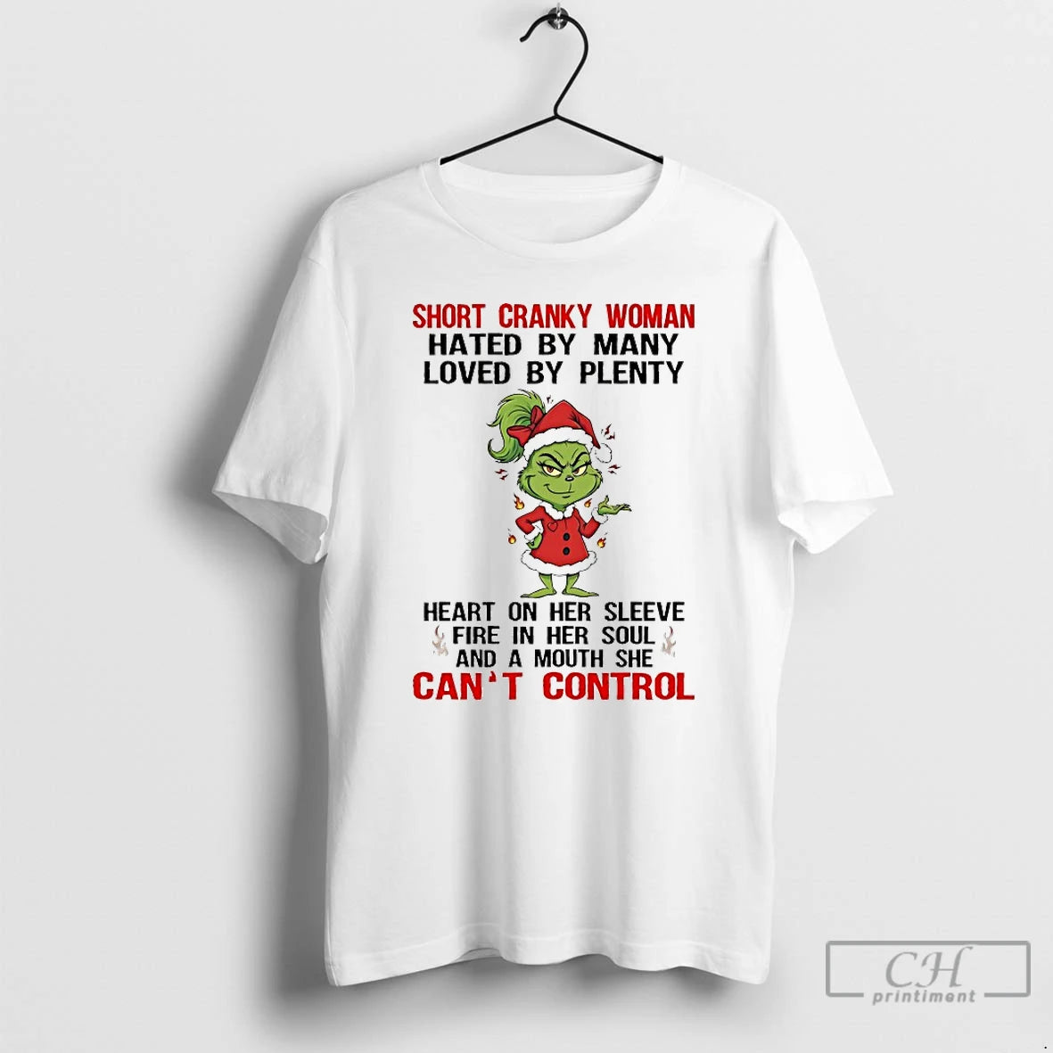 Classic Grinch Short Cranky Woman Hated By Many Loved By Plenty Heart On Her Sleeve T-Shirts, Hoodie, Sweatshirt