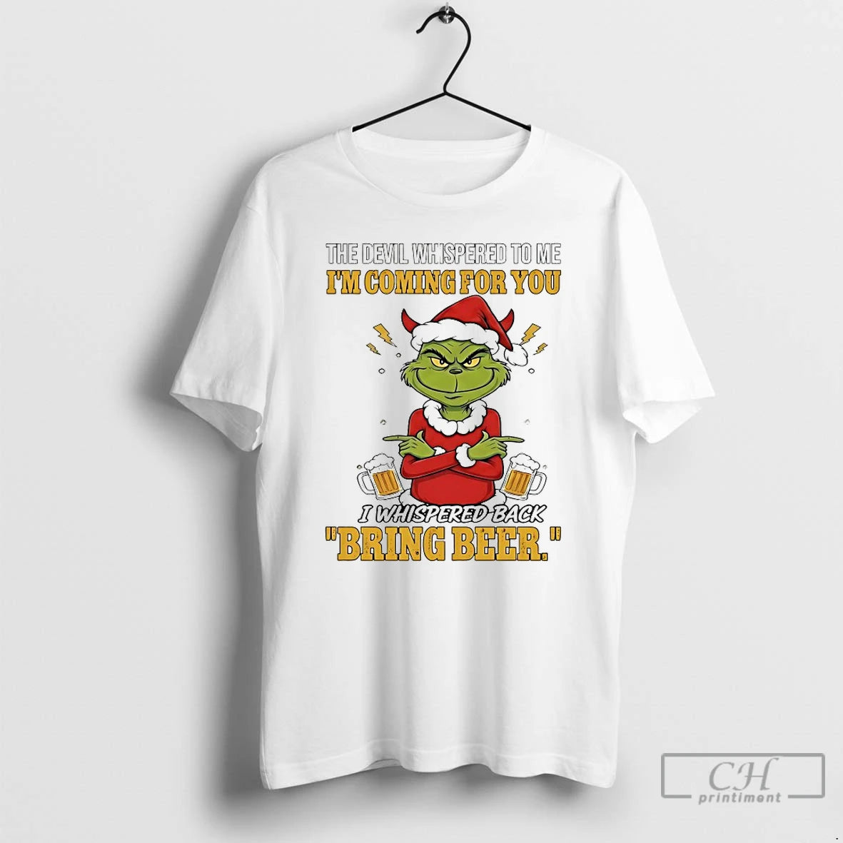 Classic Grinch The Devil Whispered To Me Im Coming For You Christmas 2025 T Shirts Hoodie, Sweatshirt | PrintMintTees.com