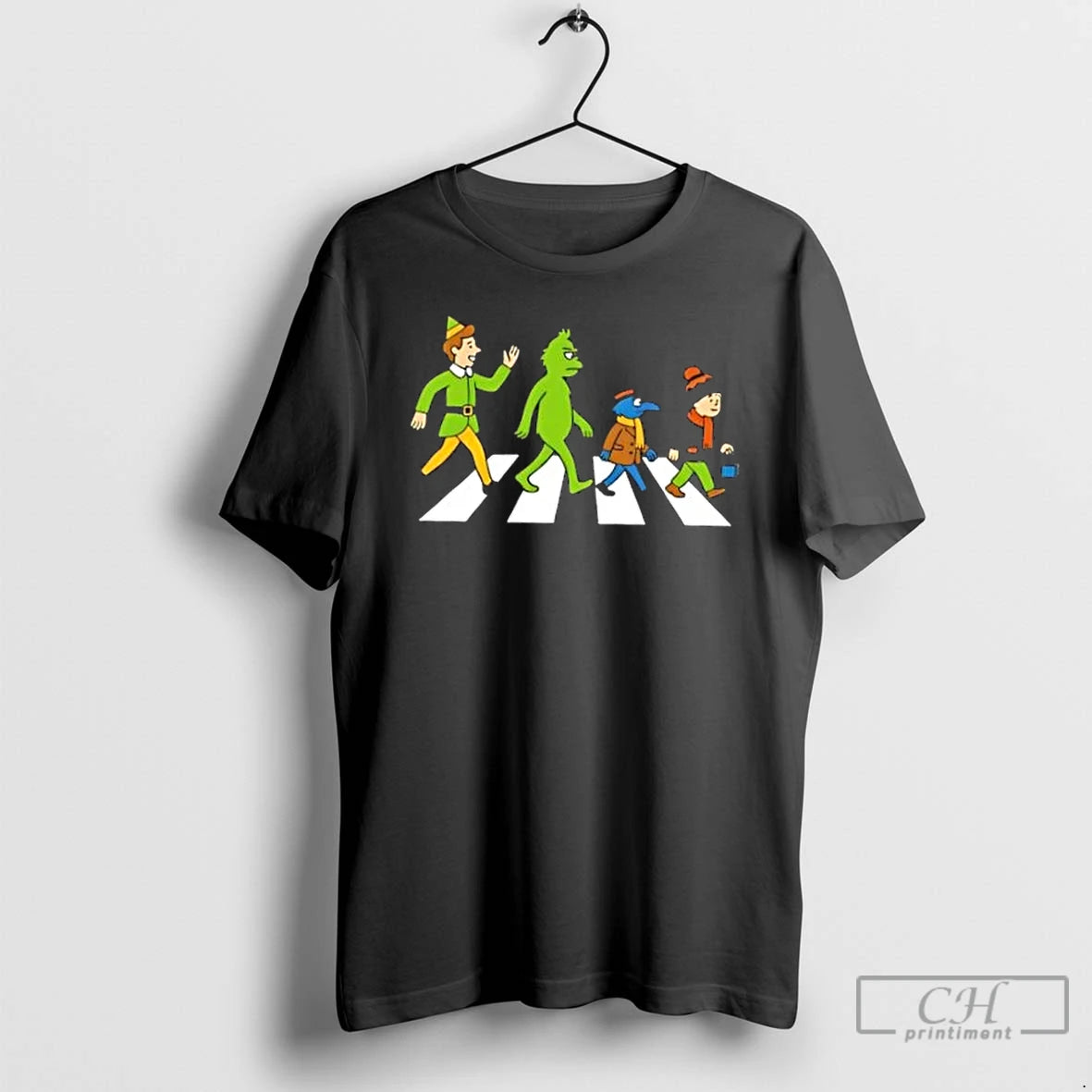 Classic Grinch And Friends Abbey Road Christmas Movie T-Shirts, Hoodie, Sweatshirt | PrintMintTees.com
