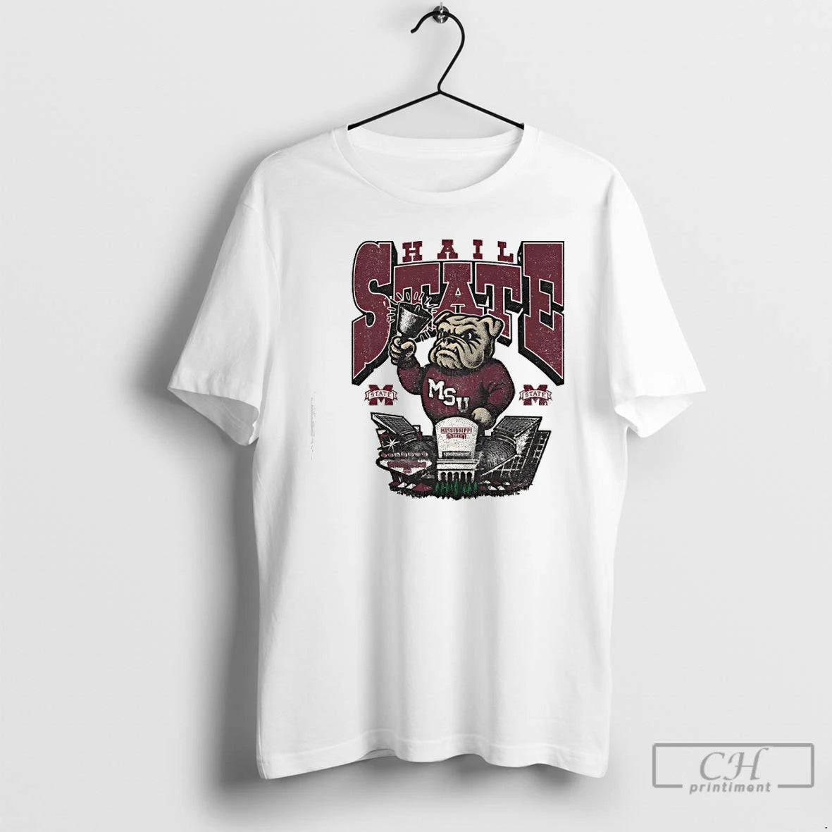 Classic Hail State Bulldog Stadium Mascot T-Shirts, Hoodie, Sweatshirt | PrintMintTees.com