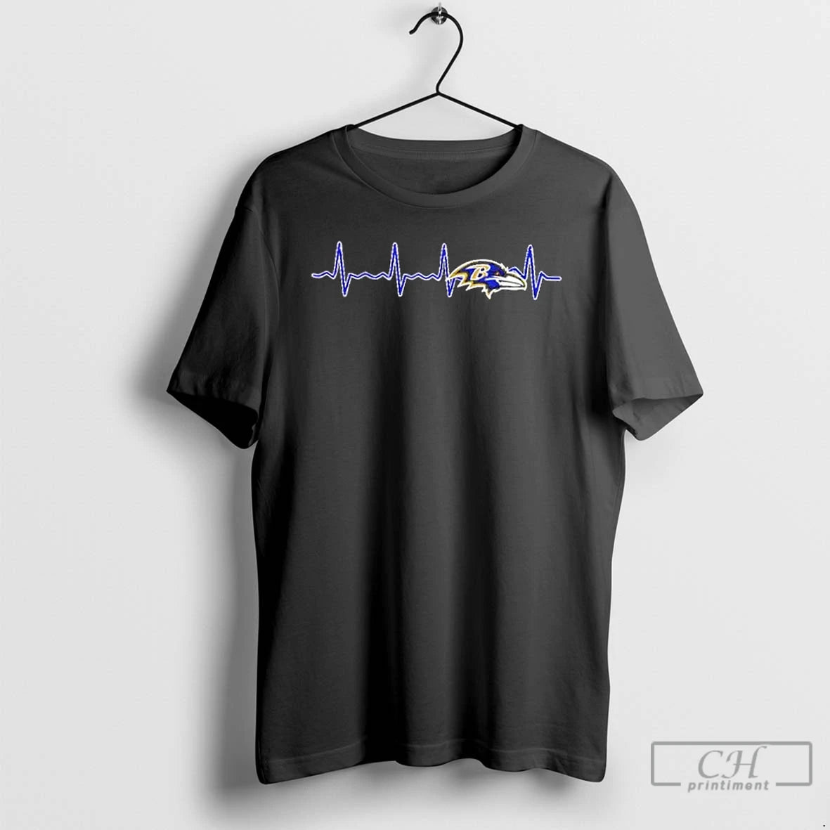 Classic Heartbeat Baltimore Ravens Football Logo Graphic T-Shirts, Hoodie, Sweatshirt | PrintMintTees.com