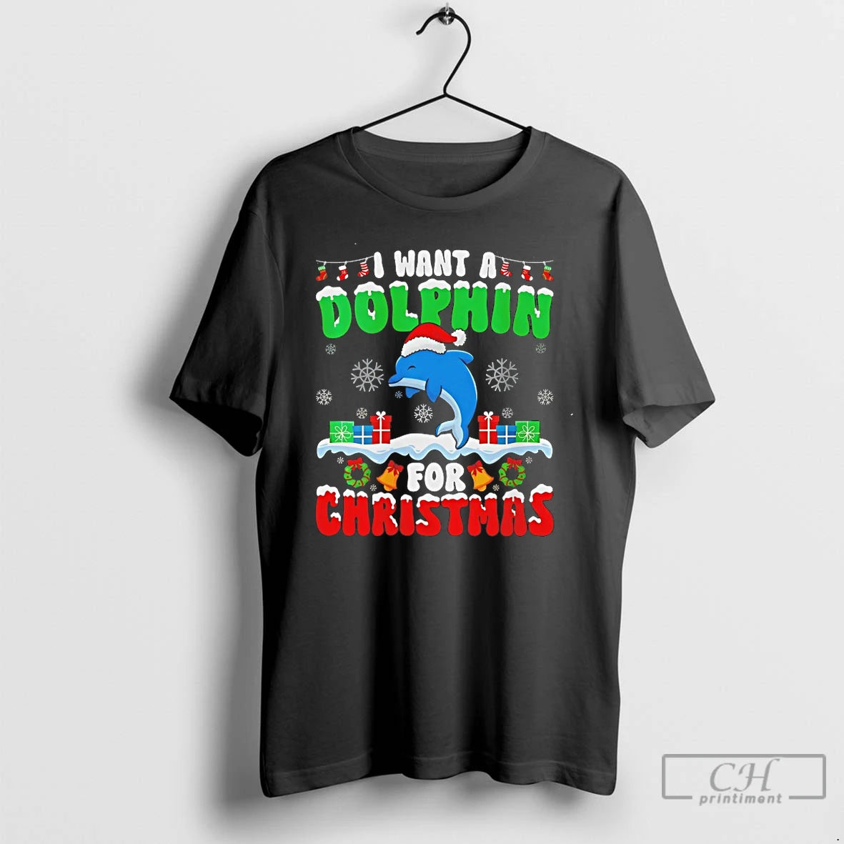 Classic I Want A Dolphin For Christmas 2025 T-Shirts, Hoodie, Sweatshirt | PrintMintTees.com
