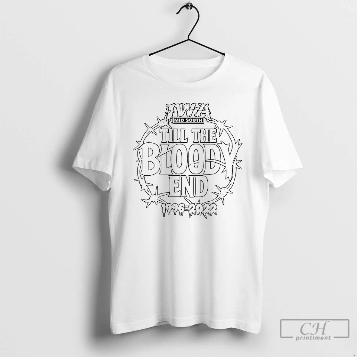 Classic Iwa Mid South Till The Bloody End 1996 2022 T-Shirts, Hoodie, Sweatshirt | PrintMintTees.com