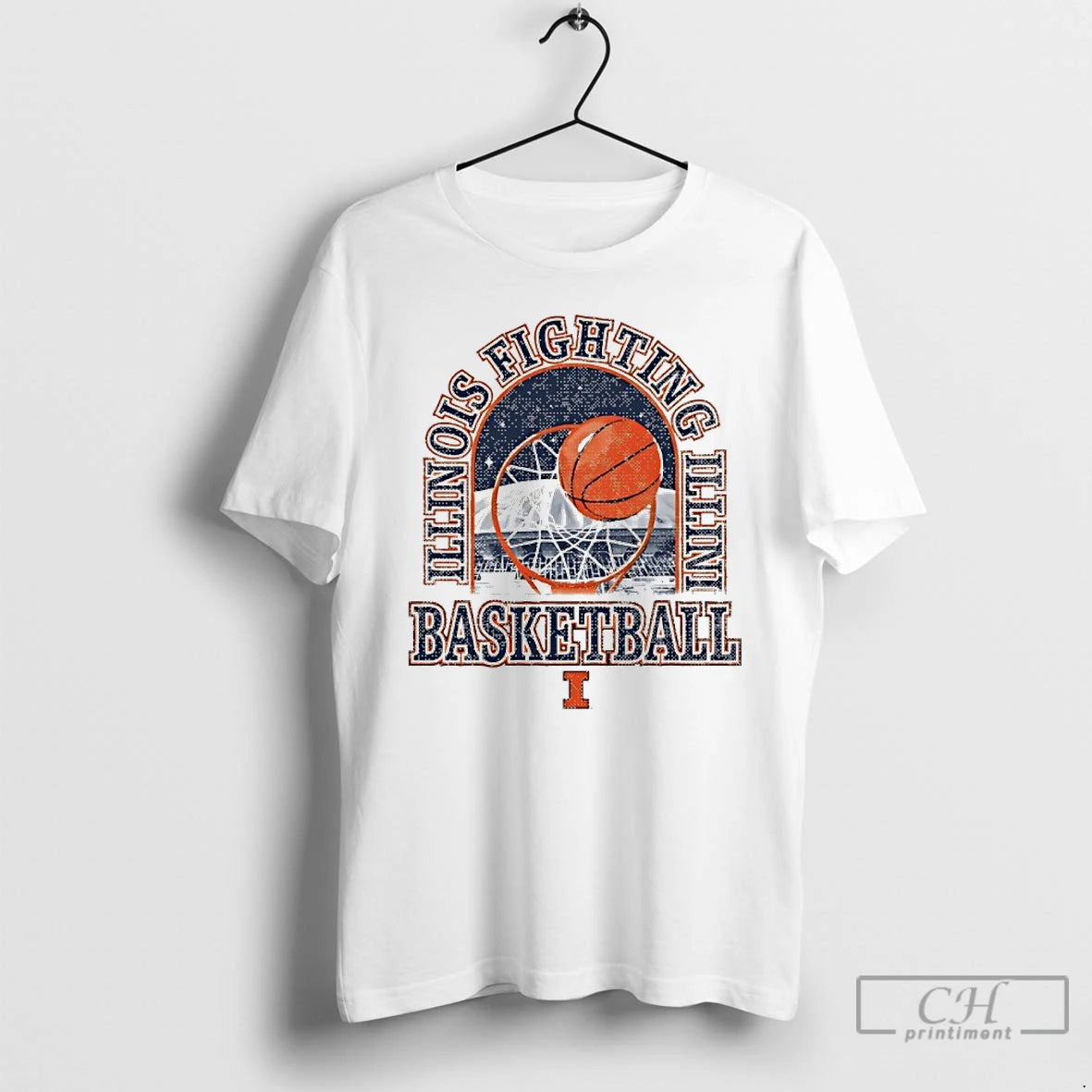 Classic Illinois Fighting Illini Basketball Graphic Vintage T-Shirts, Hoodie, Sweatshirt | PrintMintTees.com