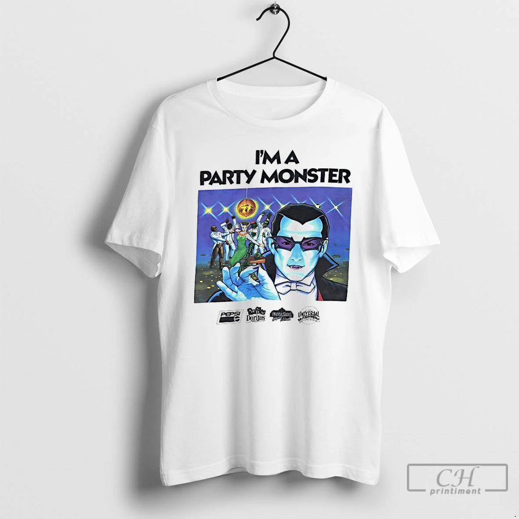 Classic Im A Party Monster Pepsi Ruffles Doritos And Universal T-Shirts, Hoodie, Sweatshirt | PrintMintTees.com