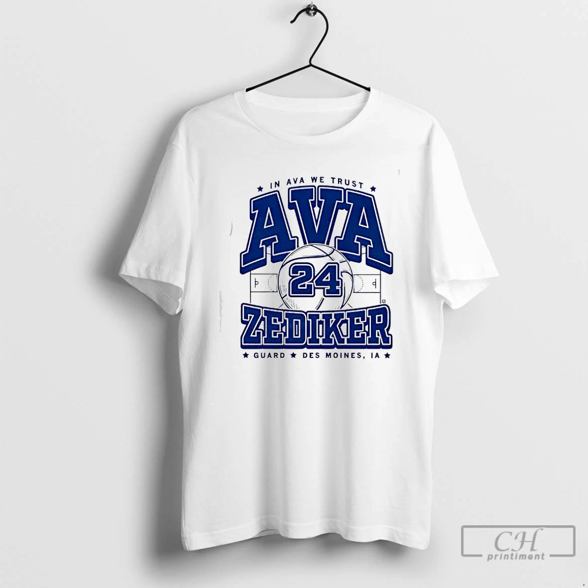 Classic In Ava Zediker We Trust Guard Des Moines Ia T-Shirts, Hoodie, Sweatshirt | PrintMintTees.com