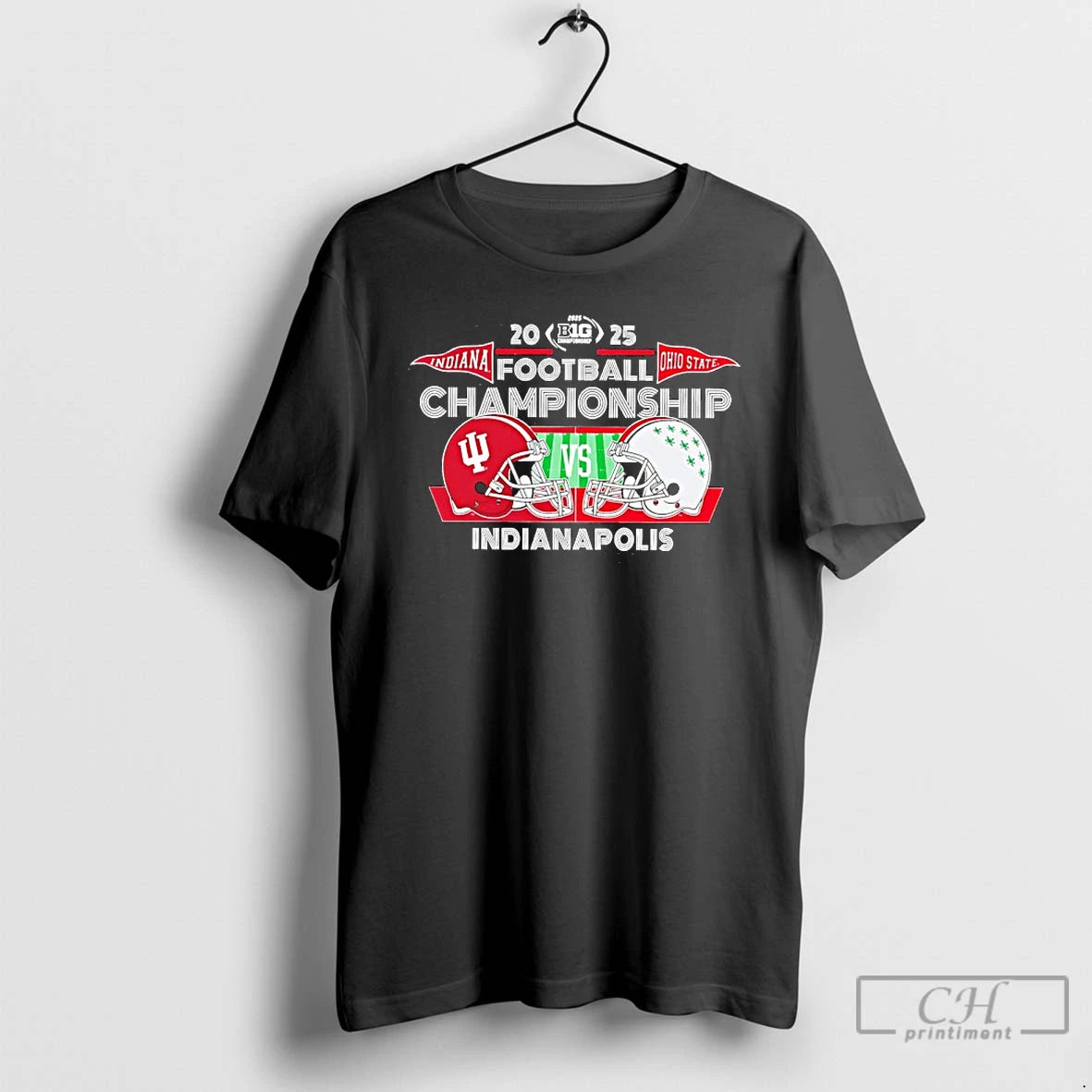 Classic Indiana Vs Ohio State Football Big Ten Championship 2025 Head To Head T Shirts Hoodie, Sweatshirt | PrintMintTees.com