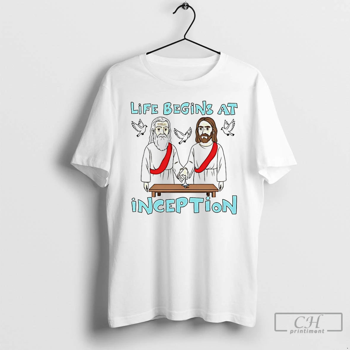 Classic Jesus Life Begins At Conception T-Shirts, Hoodie, Sweatshirt | PrintMintTees.com