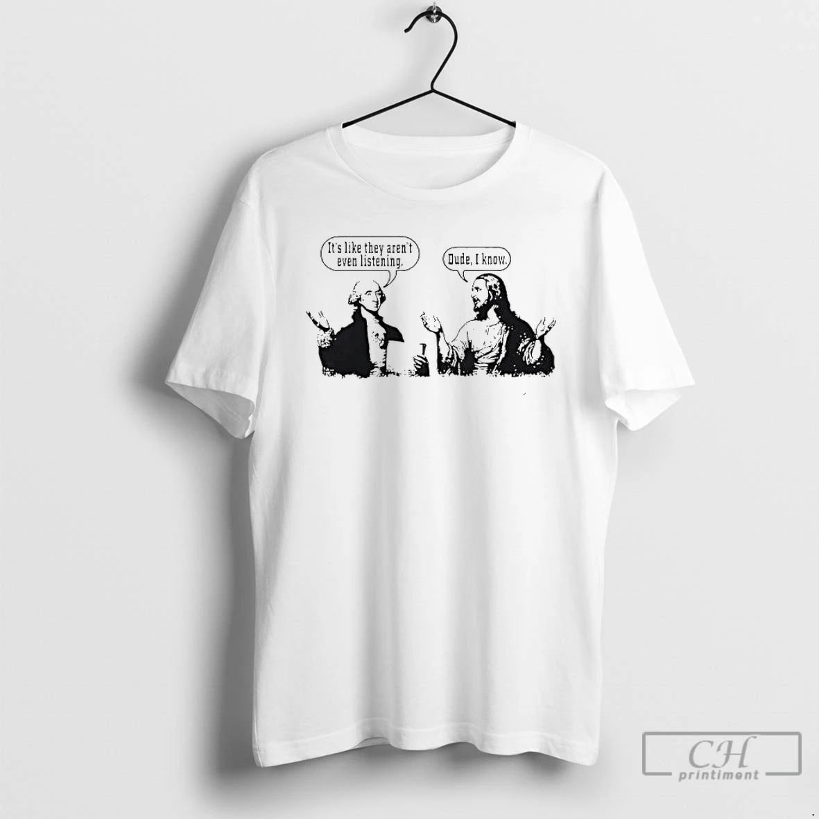 Classic Jesus And George Washington Funny Political Christian T-Shirts, Hoodie, Sweatshirt | PrintMintTees.com