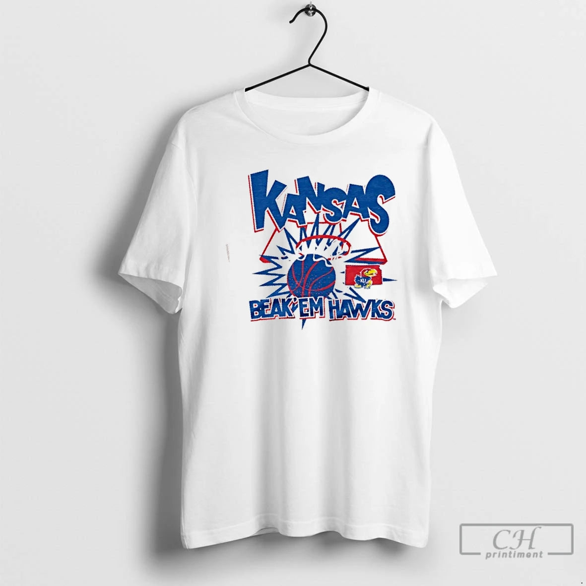 Classic Kansas Jayhawks Beak Em Hawks Slam T-Shirts, Hoodie, Sweatshirt | PrintMintTees.com