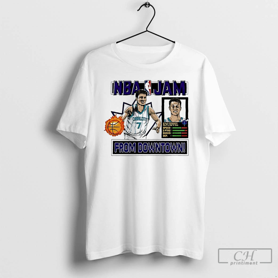 Classic Kon Knueppel Charlotte Hornets Nba Jam From Downtown T-Shirts, Hoodie, Sweatshirt | PrintMintTees.com