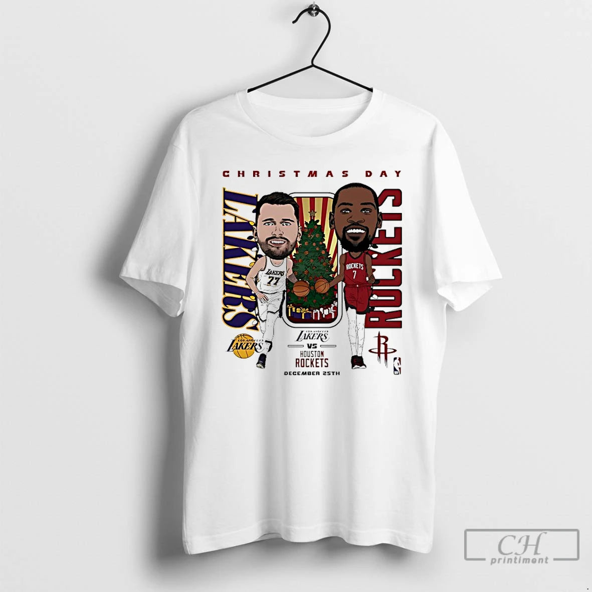 Classic Lakers Vs Rockets 2025 Nba Christmas Day Match Up T-Shirts, Hoodie, Sweatshirt | PrintMintTees.com