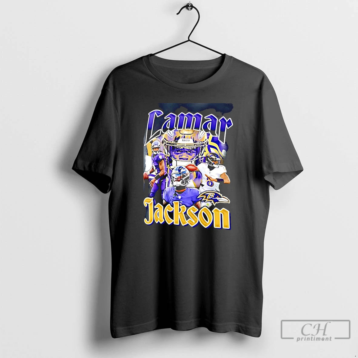 Classic Lamar Jackson Baltimore Ravens Notorious Graphic T-Shirts, Hoodie, Sweatshirt | PrintMintTees.com