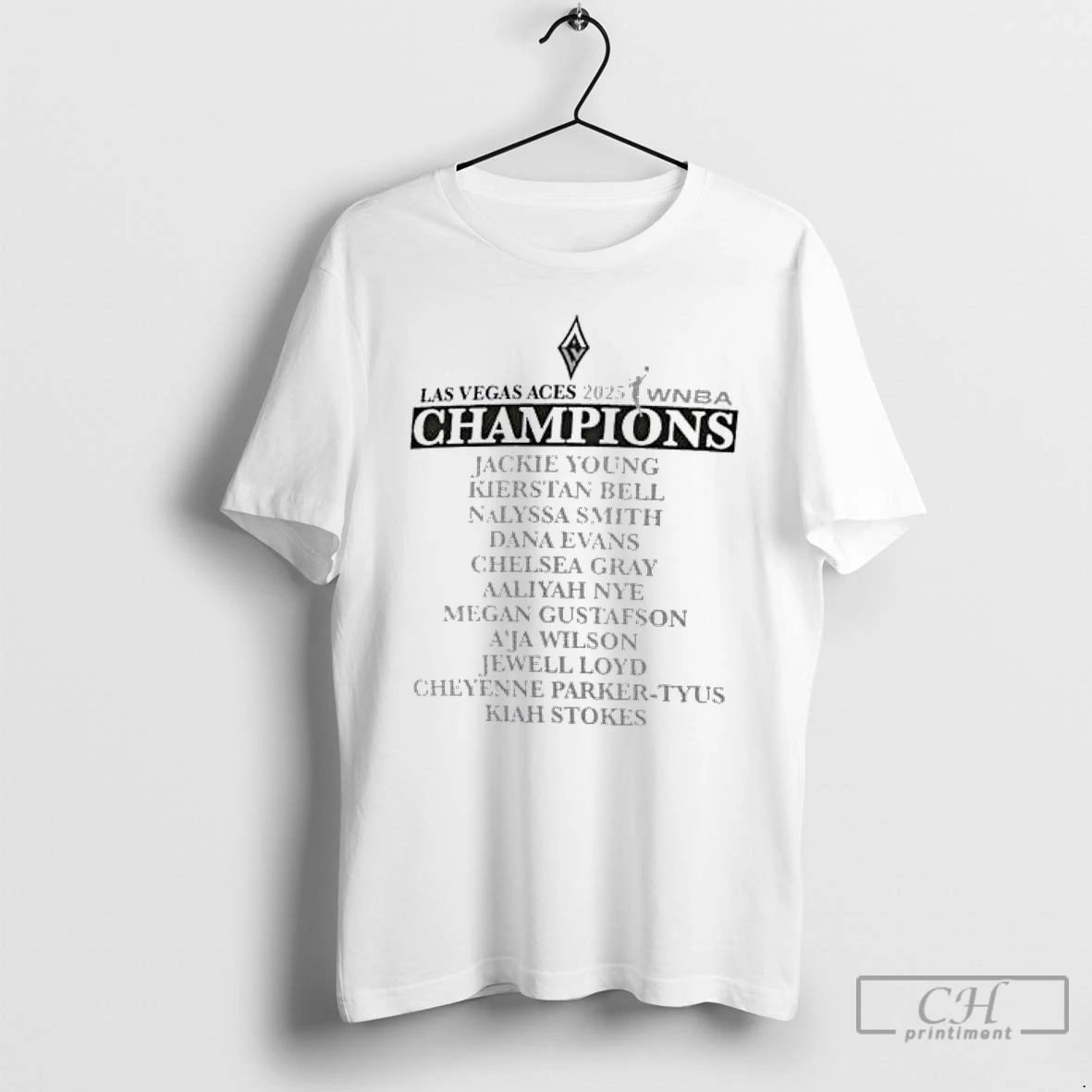 Classic Las Vegas Aces 2025 Wnba Finals Champions Team Roster T Shirts
