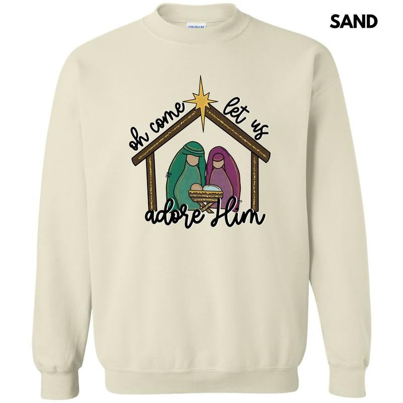 Classic Let Us Adore Him Sweatshirt 'NLB' Shirt Hoodie | PrintMintTees.com