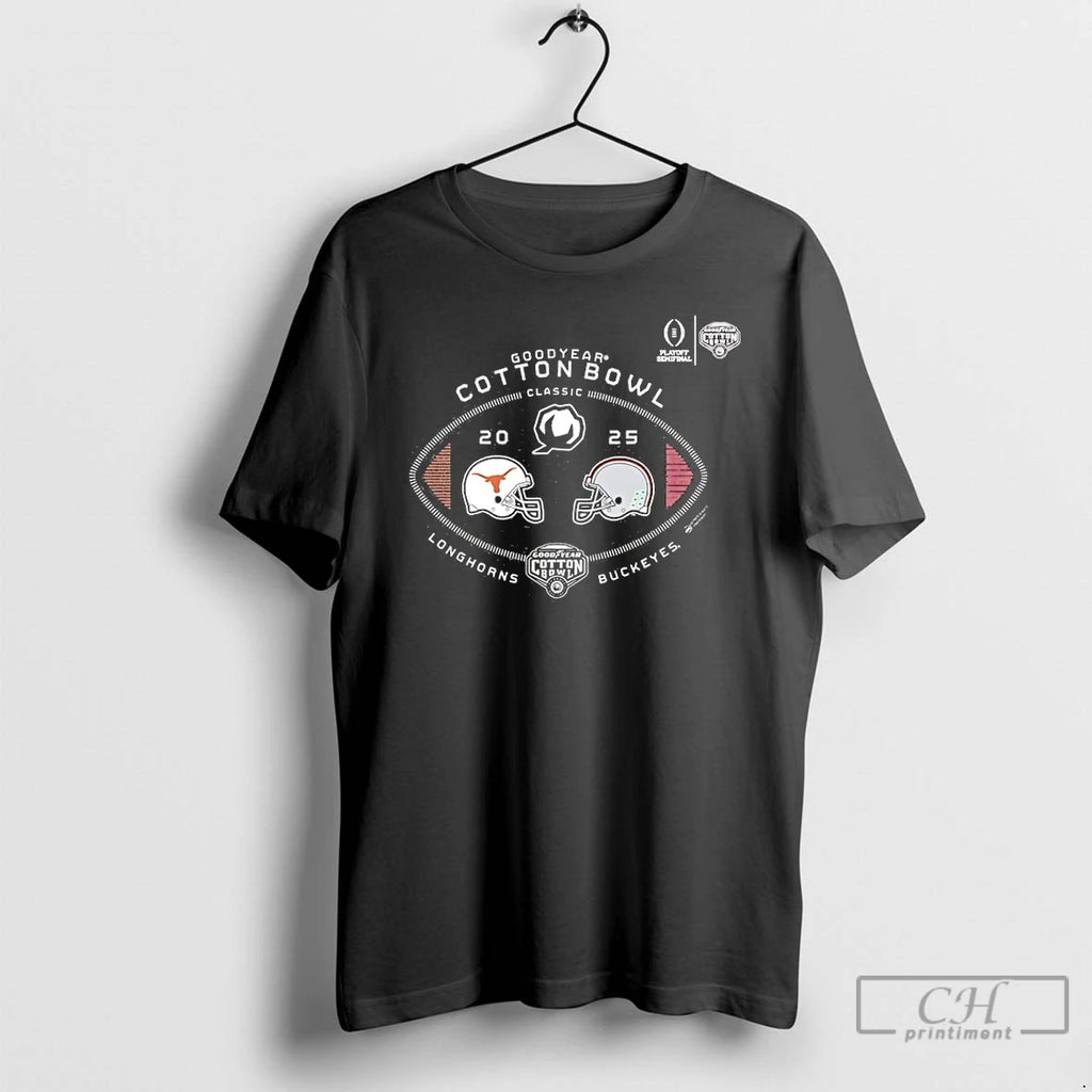 Classic Longhorn Vs Buckeyes Goodyear Cotton Bowl Classic 2 Team 2025 T-Shirts, Hoodie, Sweatshirt | PrintMintTees.com