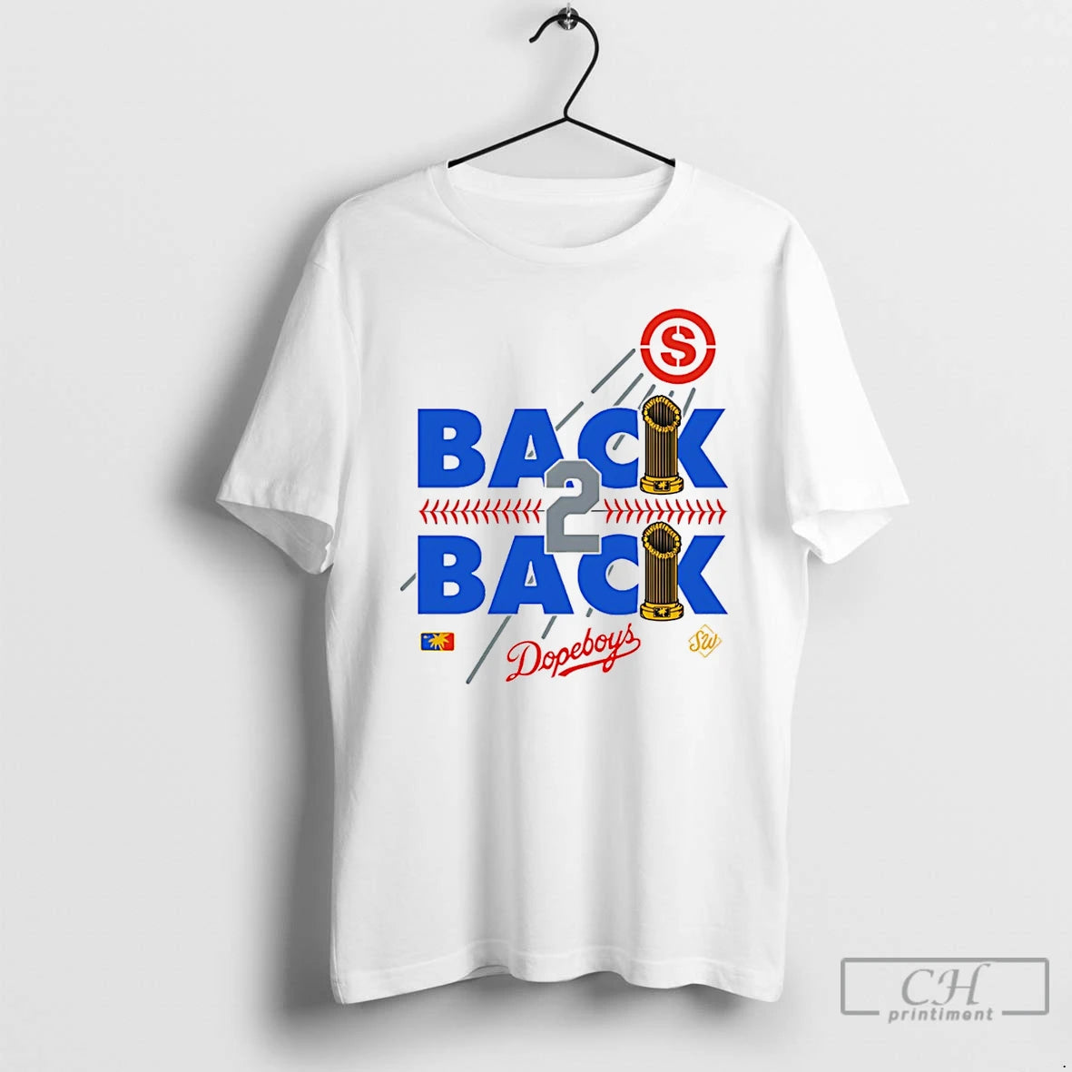 Classic Los Angeles Dodgers Back 2 Back Champions 2 Trophy T-Shirts, Hoodie, Sweatshirt | PrintMintTees.com