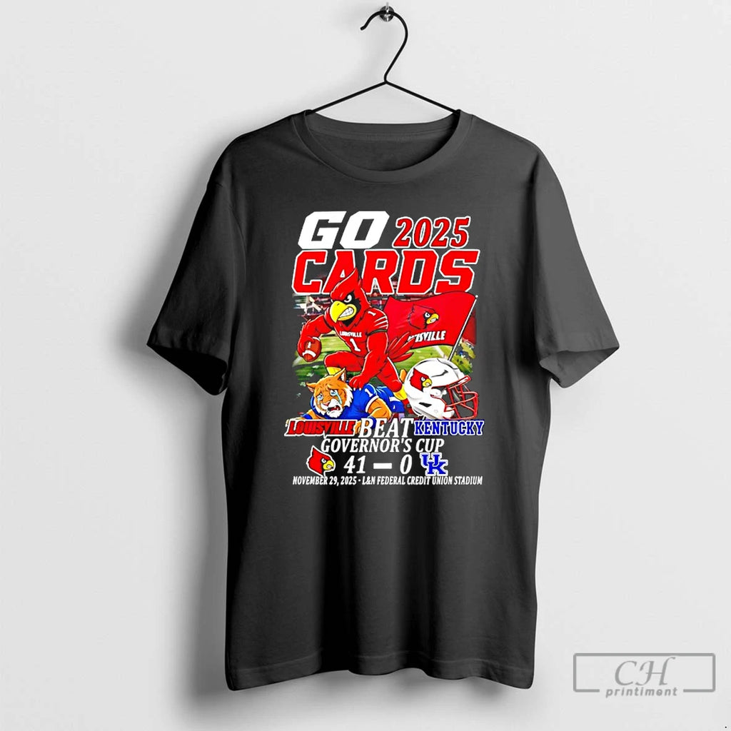 Classic Louisville Beat Kentucky Governors Cup Go Cards 2025 41 0 Score T Shirts Sweater Hoodie, Sweatshirt