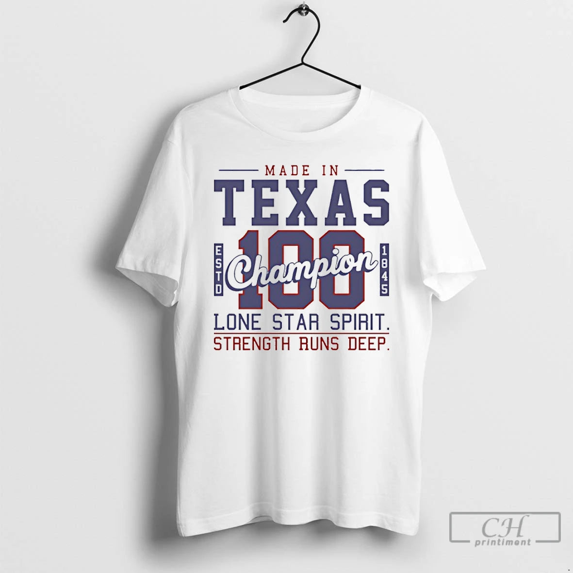Classic Made In Texas Champion Est 1845 Lone Star Spirit Strength Runs Deep T Shirts Hoodie, Sweatshirt | PrintMintTees.com