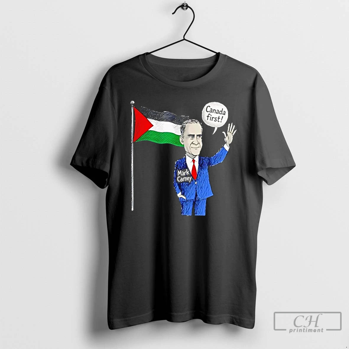 Classic Mark Carney Canada First Palestine Flag T-Shirts, Hoodie, Sweatshirt | PrintMintTees.com